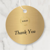 ビジネスロゴ会社サークルゴールドハングタグ フェイバータグ (正面)