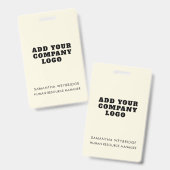 ビジネスロゴ会社シンプル従業員の追加 バッジ (表裏)