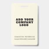 ビジネスロゴ会社シンプル従業員の追加 バッジ (裏面)