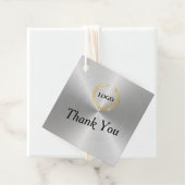 ビジネスロゴ会社スクエアシルバーつるラベル フェイバータグ (インサイチュ)