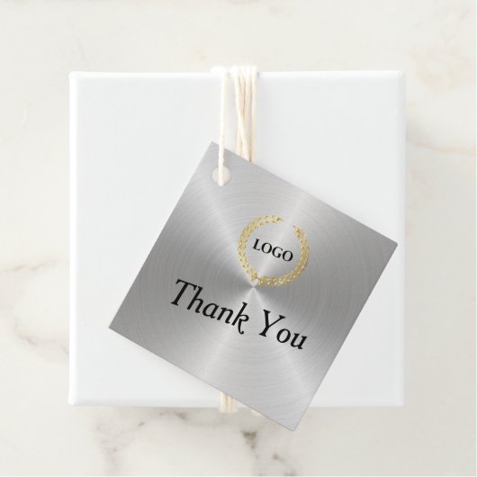 ビジネスロゴ会社スクエアシルバーつるラベル フェイバータグ (インサイチュ)