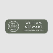 ビジネスロゴ会社フォレストグリーン従業員スタッフ 名札 (正面)