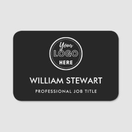 ビジネスロゴ会社ブラックスタッフ名 名札