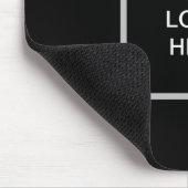 ビジネスロゴ会社ブラックミニマルクラシックリスト マウスパッド (コーナー)