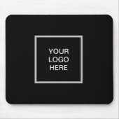 ビジネスロゴ会社ブラックミニマルクラシックリスト マウスパッド (正面)