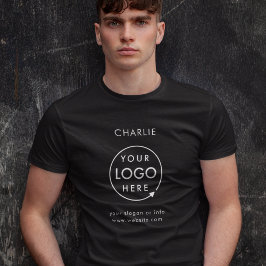 ビジネスロゴ会社ブランドスタッフ従業員名 Tシャツ