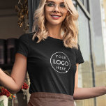 ビジネスロゴ会社ブランドスタッフ従業員 Tシャツ<br><div class="desc">会社のロシンプルゴで簡単に更新できモダンるミニマルスタイルのブラックビジネステンプレート。こもしの製品の救済パーソナライズが必要な場合は、下のメッセージボタンを使って下さい。</div>