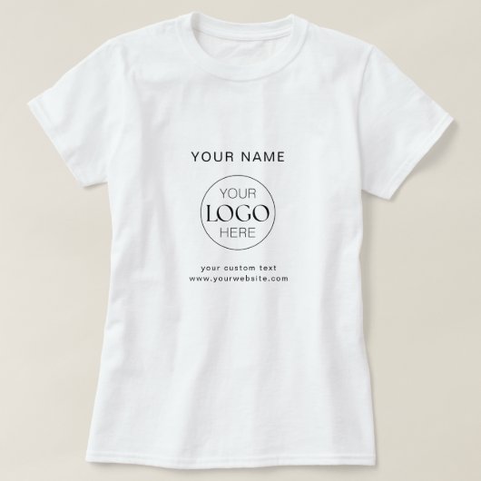 ビジネスロゴ会社ブランド従業員スタッフ Tシャツ (デザイン正面)