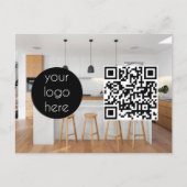 ビジネスロゴ会社プロモーションQRコードフォト シーズンポストカード (正面)