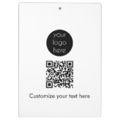 ビジネスロゴ会社プロモーションQRコード文字 クリップボード (裏面)