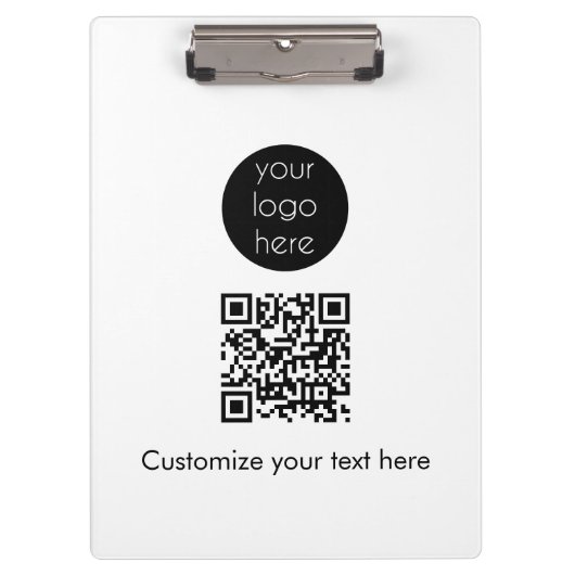 ビジネスロゴ会社プロモーションQRコード文字 クリップボード (正面)