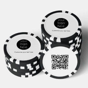 ビジネスロゴ会社プロモーションQRコード文字 ポーカーチップ