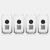 ビジネスロゴ会社プロモーションQRコード ガラス缶 (裏面)