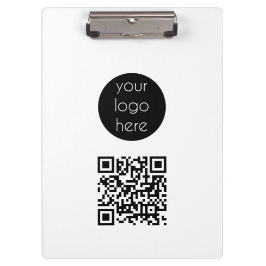 ビジネスロゴ会社プロモーションQRコード クリップボード (正面)