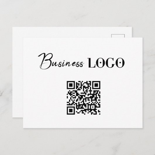 ビジネスロゴ会社プロモーションQRコード シーズンポストカード (正面/裏面)