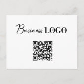 ビジネスロゴ会社プロモーションQRコード シーズンポストカード (正面)