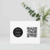 ビジネスロゴ会社プロモーションQRコード シーズンポストカード (スタンド正面)