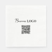 ビジネスロゴ会社プロモーションQRコード スタンダードランチョンナプキン (正面)