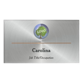 ビジネスロゴ会社マグネティックシルバー 名札