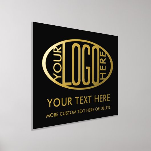 ビジネスロゴ会社モダンのプロモーション 箔ポスター (レイダウン)