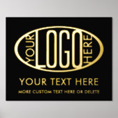 ビジネスロゴ会社モダンのプロモーション 箔ポスター (正面)