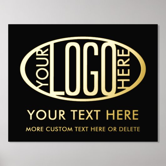 ビジネスロゴ会社モダンのプロモーション 箔ポスター (正面)