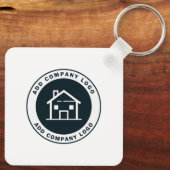 ビジネスロゴ会社モダン職員の追加 キーホルダー (裏面)