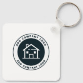 ビジネスロゴ会社モダン職員の追加 キーホルダー (裏面)