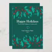 ビジネスロゴ会社企業ののホリデーカードの追加 シーズンカード (正面/裏面)