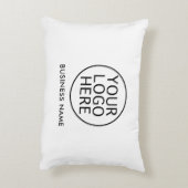 ビジネスロゴ会社名ブランドのカスタム アクセントクッション (裏面(縦))