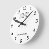 ビジネスロゴ会社名ブランド企業の ラウンド壁時計 (傾斜)