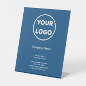 ビジネスロゴ会社名ブループロモーションストア 台座サイン (正面)