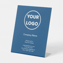 ビジネスロゴ会社名ブループロモーションストア 台座サイン