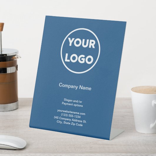 ビジネスロゴ会社名ブループロモーションストア 台座サイン (インサイチュ)