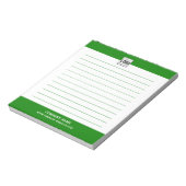 ビジネスロゴ会社名プロフェッショナルグリーンライン ノートパッド (回転)