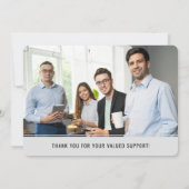 ビジネスロゴ会社名プロフェッショナルフォトグレー ノートカード (裏面)