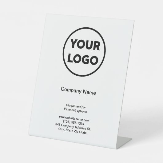 ビジネスロゴ会社名プロモーションストア 台座サイン (正面)