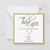 ビジネスロゴ会社名割引金ゴールド ノートカード (正面)