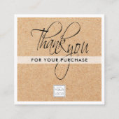 ビジネスロゴ会社名Thank You Kraft 割引カード (正面)