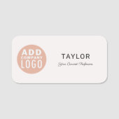 ビジネスロゴ会社従業員の追加 名札 (正面)