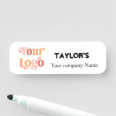 ビジネスロゴ会社従業員の追加 名札 (インサイチュ)