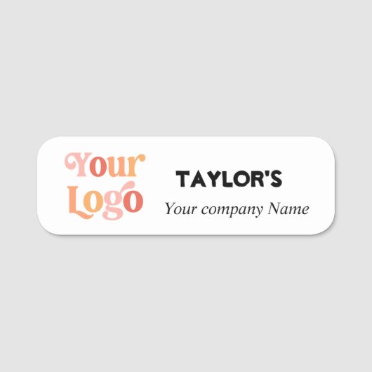 ビジネスロゴ会社従業員の追加 名札 (正面)