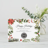 ビジネスロゴ会社従業員クライアントのクリスマス シーズンカード (スタンド正面)