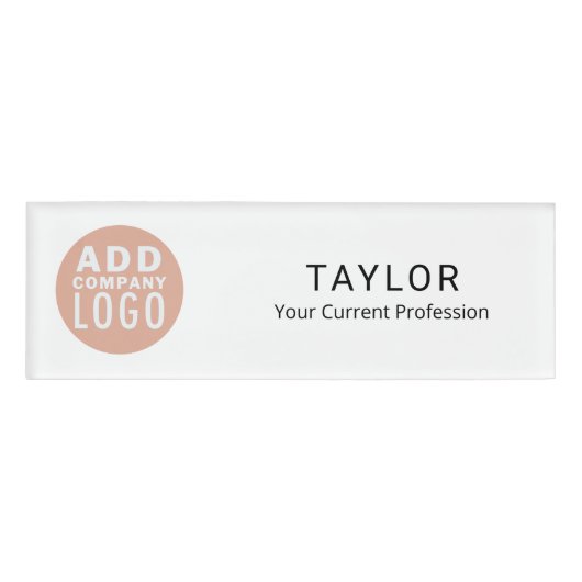 ビジネスロゴ会社従業員ID 名札 (正面)