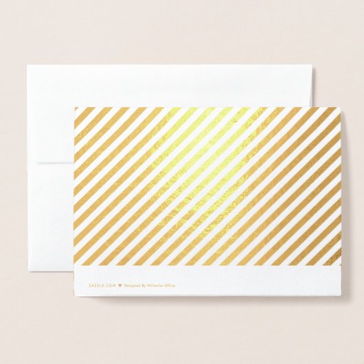 ビジネスロゴ会社折返しギフト券金ゴールド 箔カード (裏面封筒付き)