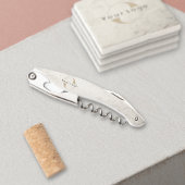 ビジネスロゴ会社白黒ワインボトル ソムリエナイフ