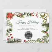 ビジネスロゴ会社社員クリスマス シーズンカード (正面)