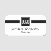 ビジネスロゴ会社社員 名札 (正面)