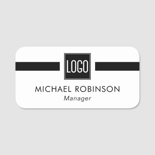 ビジネスロゴ会社社員 名札 (正面)