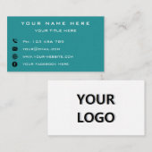 ビジネスロゴ会社連絡情報プロフェッショナル 名刺 (正面/裏面)